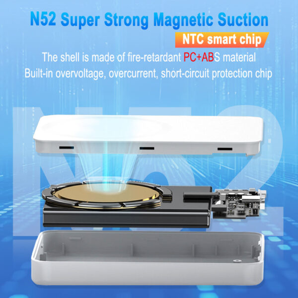 Portable Slim 20W Wireless Magnetic Fast Charging Power Bank 10000mah 5000mah Mini Powerbank