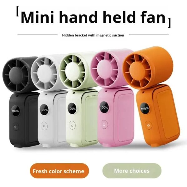D3 Foldable Neck Hanging Handheld Mini Fan Waist/Desktop/Head Multi-directional Rotation